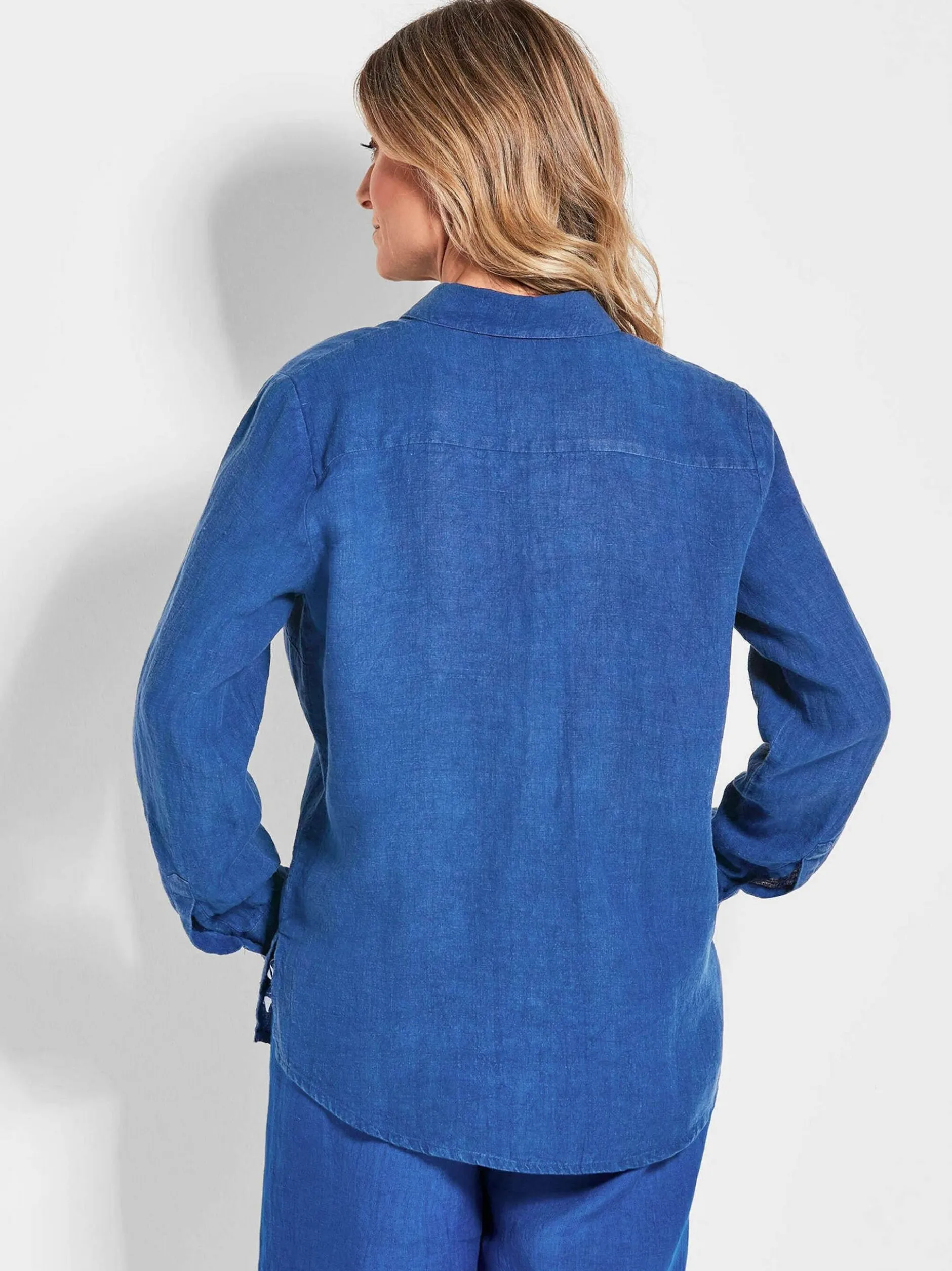 Goldner Damen Langarm-Blusen in royal - Ärmel: langarm