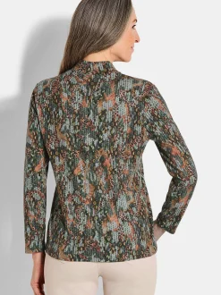 Goldner Damen Langarm-Shirts - Kurzgröße in grün