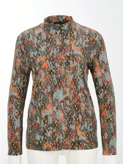 Goldner Damen Langarm-Shirts - Kurzgröße in grün