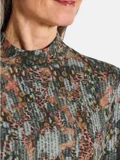 Goldner Damen Langarm-Shirts - Kurzgröße in grün