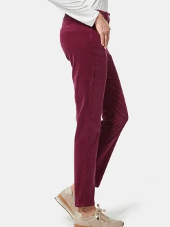 Goldner Damen Lange Hosen in bordeaux