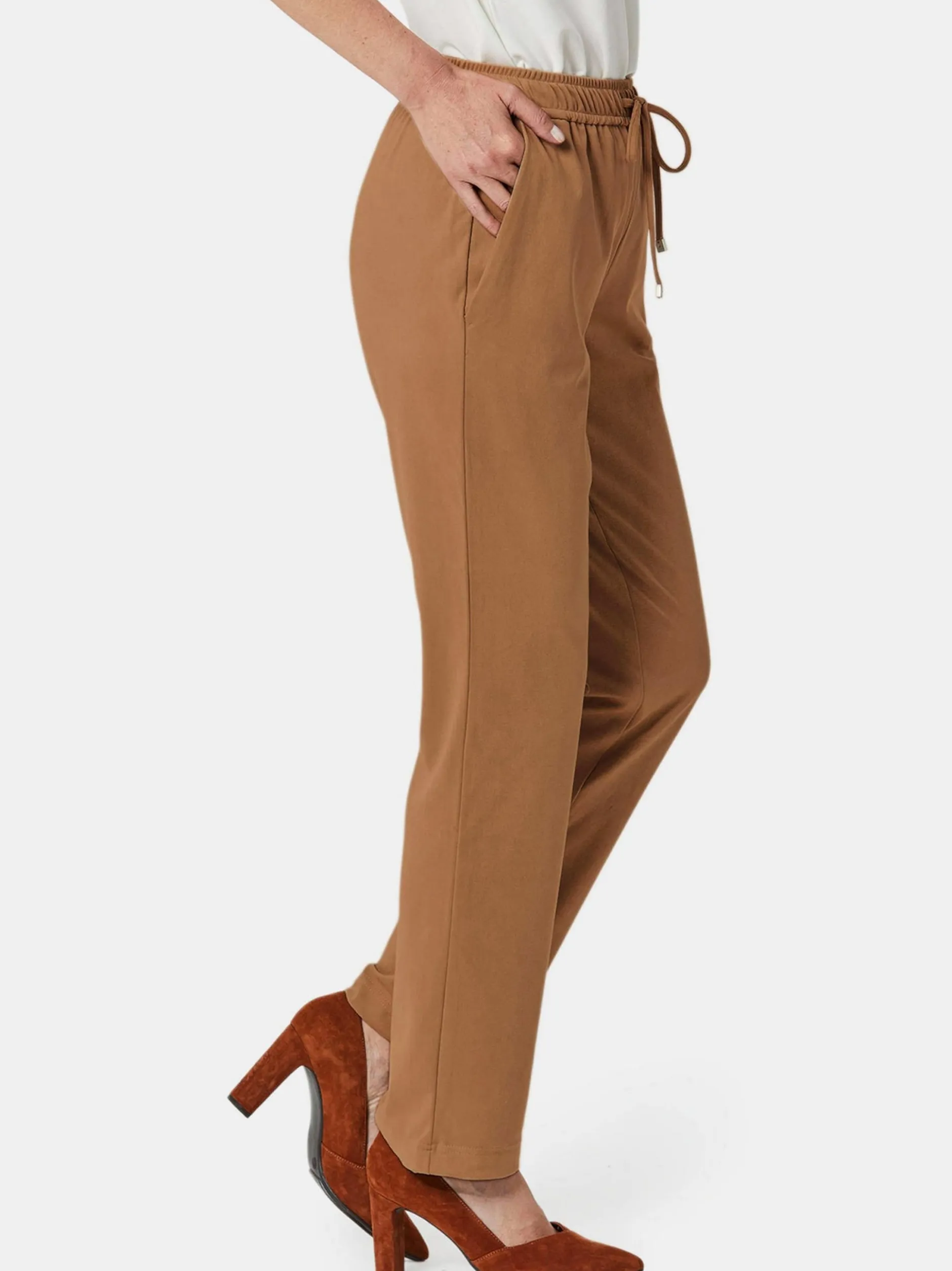 Goldner Damen Lange Hosen in camel