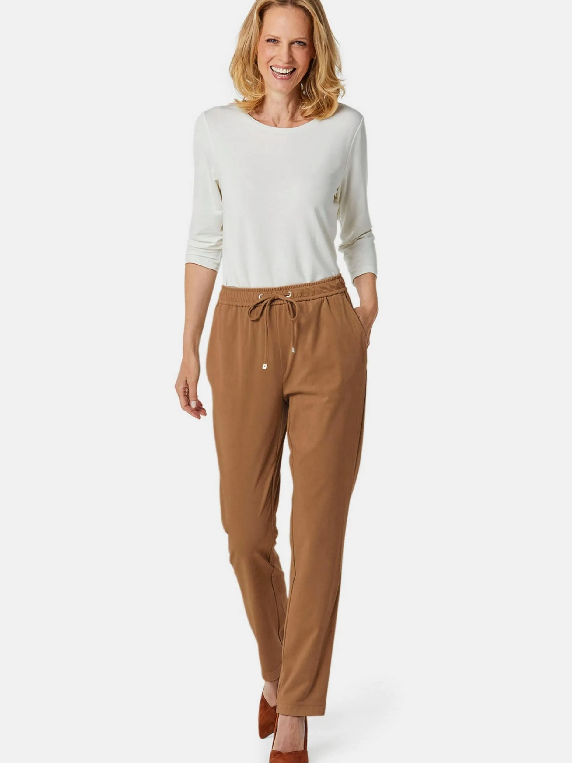 Goldner Damen Lange Hosen in camel