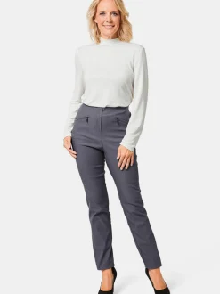 Goldner Damen Lange Hosen in grau