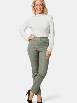 Goldner Damen Lange Hosen in grün