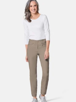Goldner Damen Lange Hosen in taupe