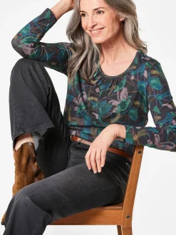 Goldner Damen Longshirts - Kurzgröße in mehrfarbig