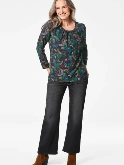 Goldner Damen Longshirts - Kurzgröße in mehrfarbig