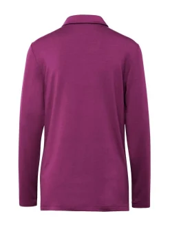 Goldner Damen Poloshirts in lila - Ärmel: langarm