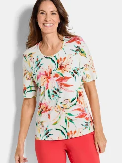 Goldner Damen Print Shirts in mehrfarbig