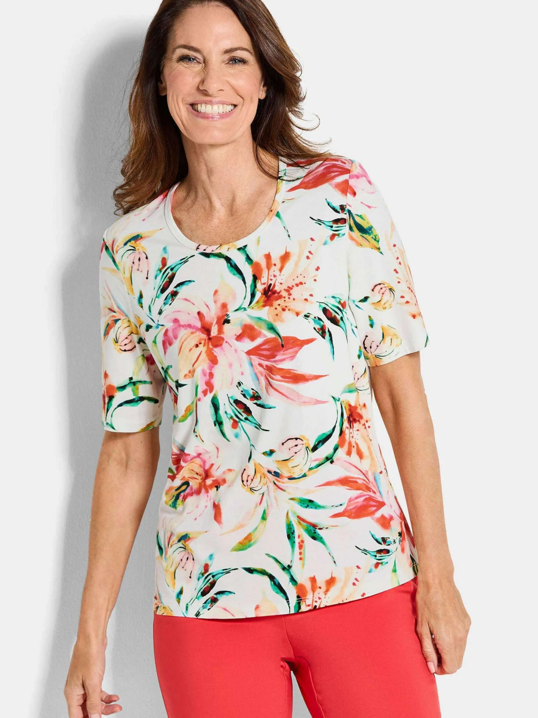 Goldner Damen Print Shirts in mehrfarbig
