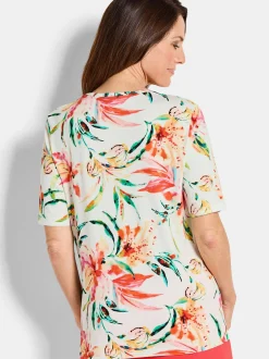 Goldner Damen Print Shirts in mehrfarbig