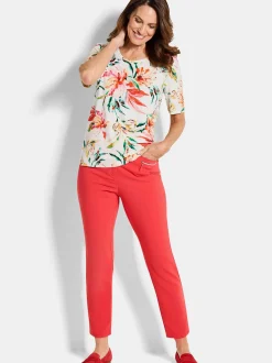 Goldner Damen Print Shirts in mehrfarbig