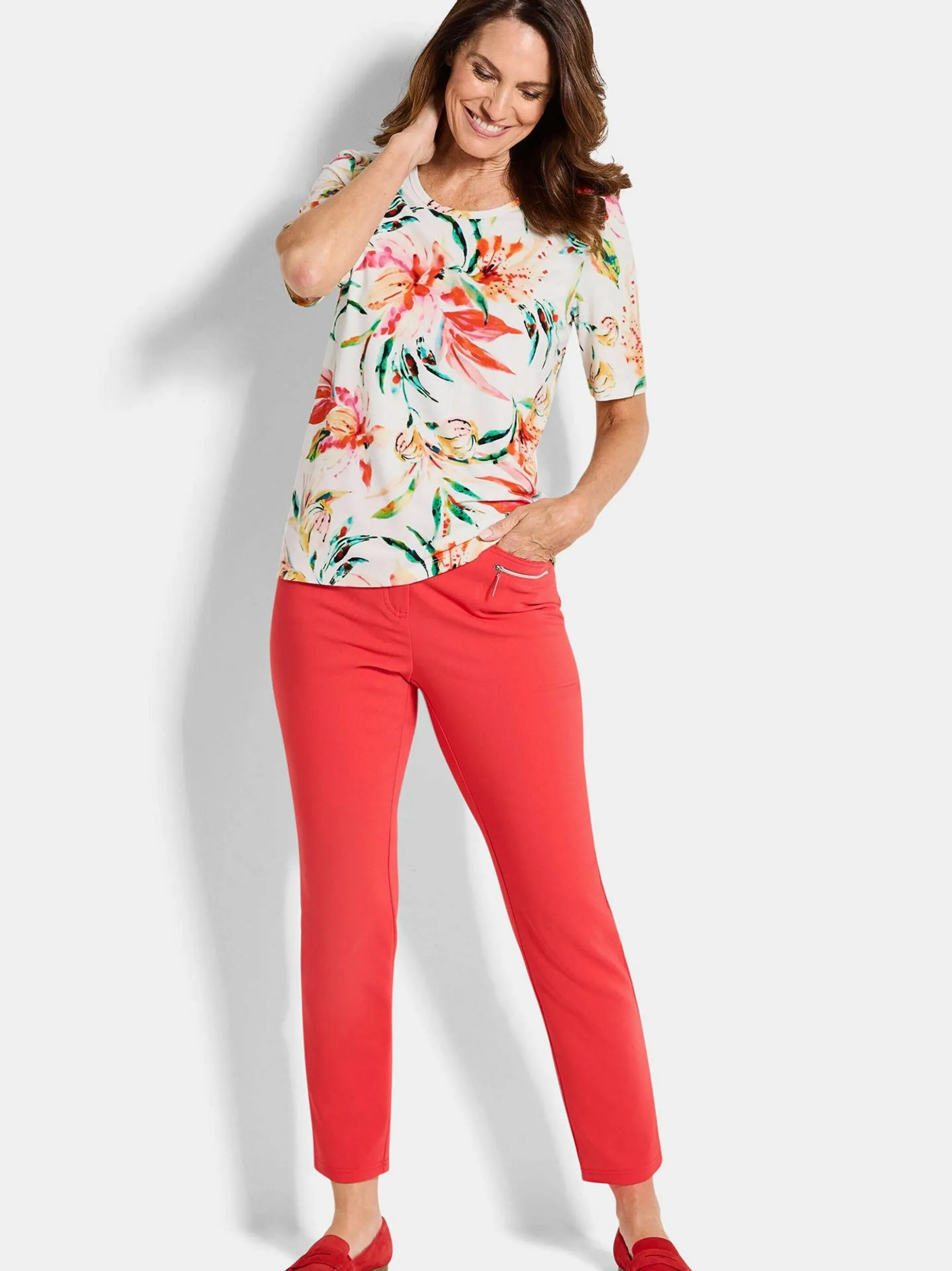 Goldner Damen Print Shirts in mehrfarbig
