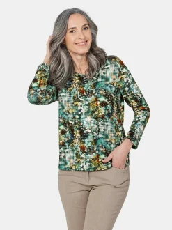 Goldner Damen Print Shirts in mehrfarbig