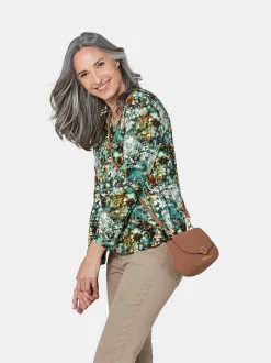 Goldner Damen Print Shirts in mehrfarbig