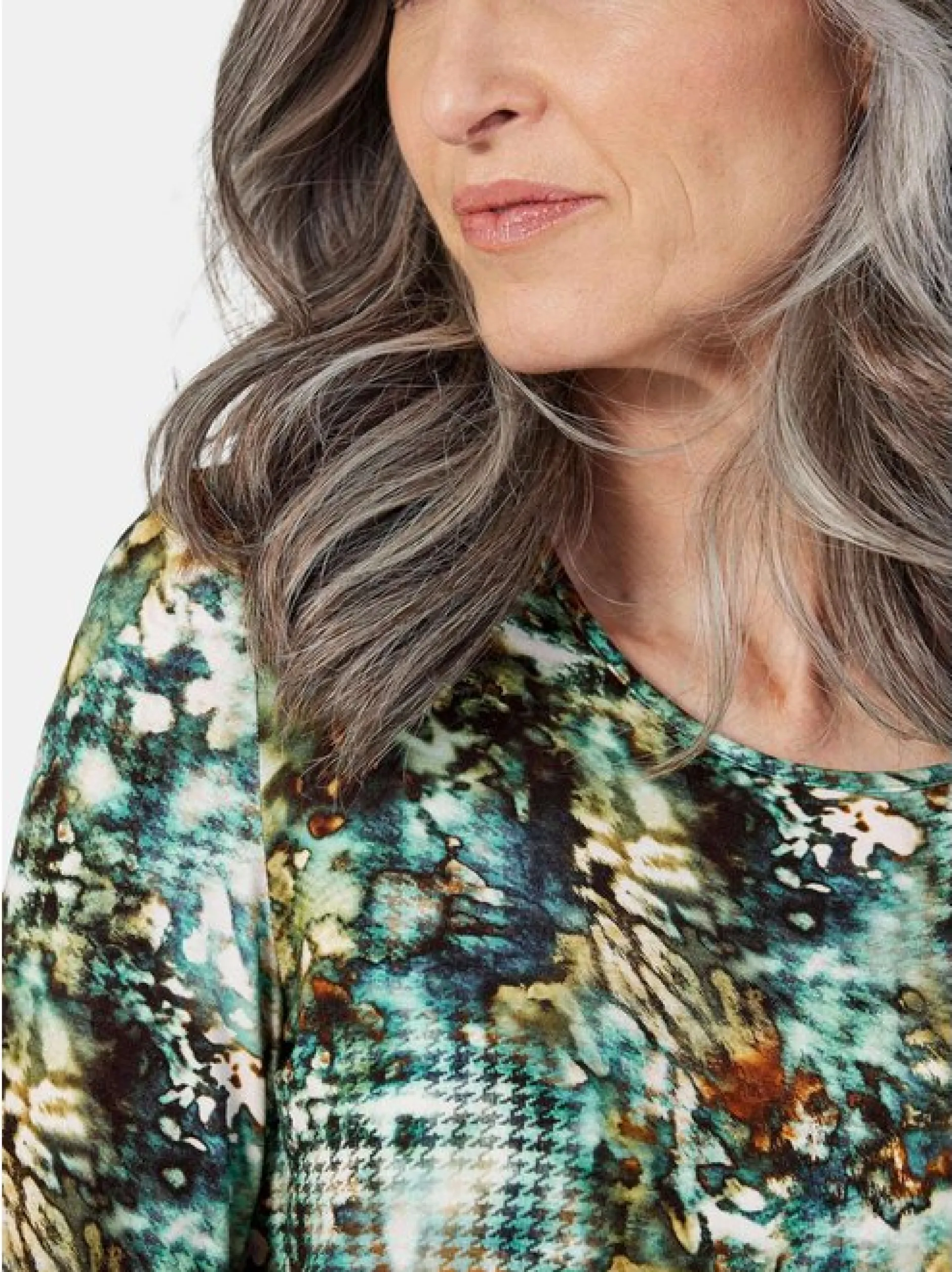 Goldner Damen Print Shirts in mehrfarbig