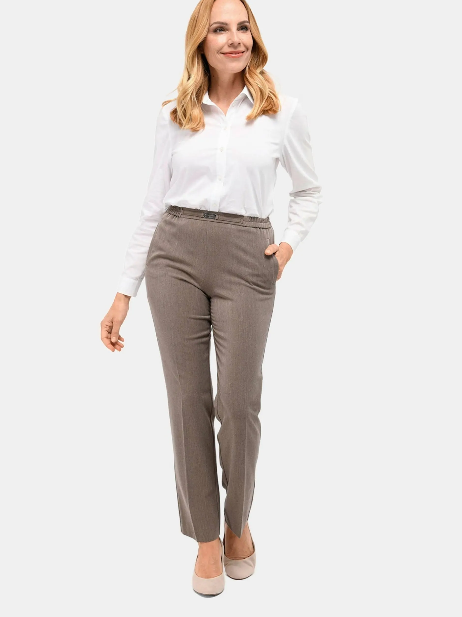 Goldner Damen Professlan-Hosen in taupe
