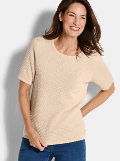 Goldner Damen Pullover in beige - Ausschnitt: Rundhals