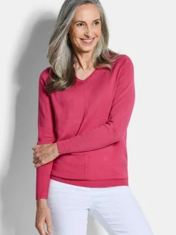 Goldner Damen Pullover in koralle - Ärmel: langarm