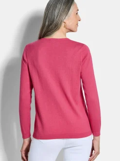 Goldner Damen Pullover in koralle - Ärmel: langarm
