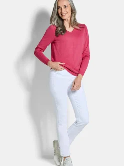Goldner Damen Pullover in koralle - Ärmel: langarm