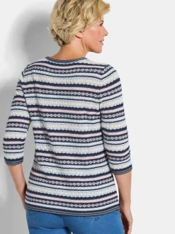Goldner Damen Pullover in marine - Ausschnitt: Rundhals