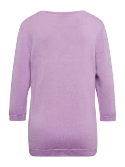 Goldner Damen Pullover - Kurzgröße in flieder