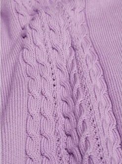 Goldner Damen Pullover - Kurzgröße in flieder