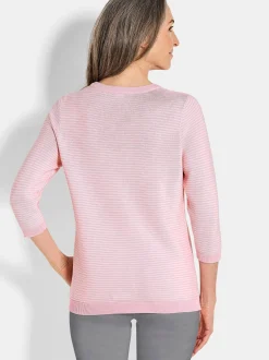 Goldner Damen Pullover - Kurzgröße in rosa