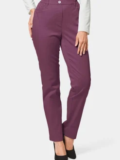 Goldner Damen Schlupfhosen in aubergine