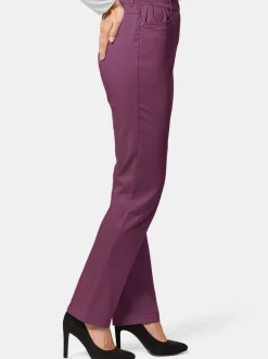 Goldner Damen Schlupfhosen in aubergine