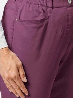 Goldner Damen Schlupfhosen in aubergine