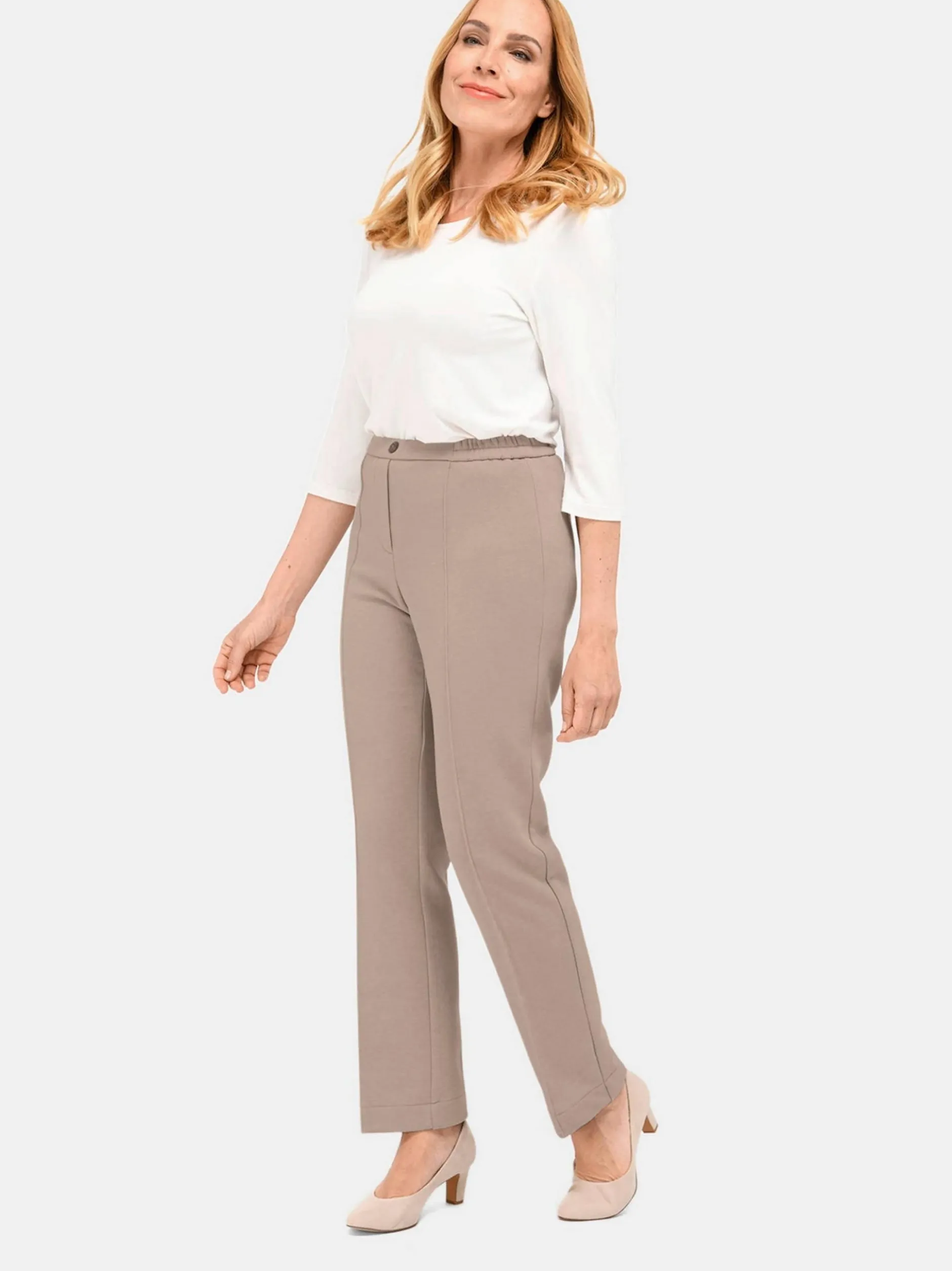 Goldner Damen Schlupfhosen in beige