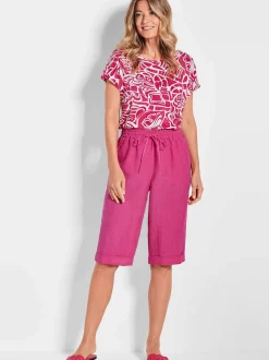 Goldner Damen Schlupfhosen in pink