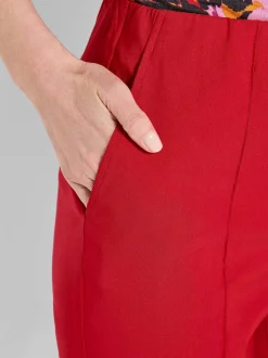 Goldner Damen Schlupfhosen in rot