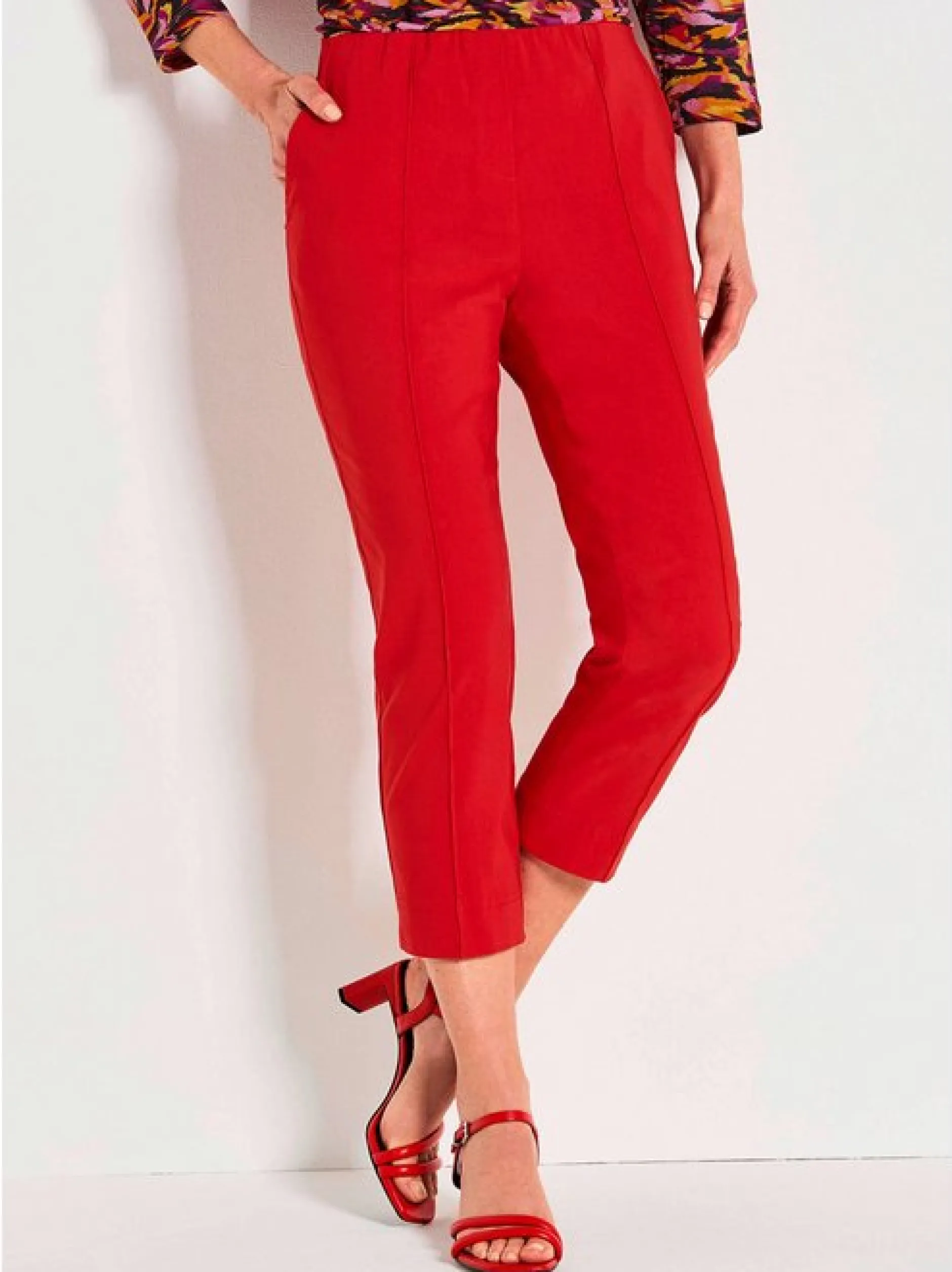 Goldner Damen Schlupfhosen in rot