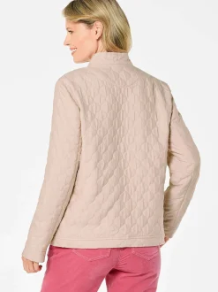 Goldner Damen Shirtjacken - Kurzgröße in medium stone