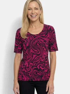 Goldner Damen Shirts - Kurzgröße in bordeaux