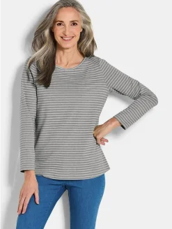 Goldner Damen Shirts - Kurzgröße in grau