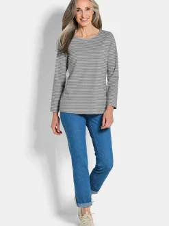 Goldner Damen Shirts - Kurzgröße in grau