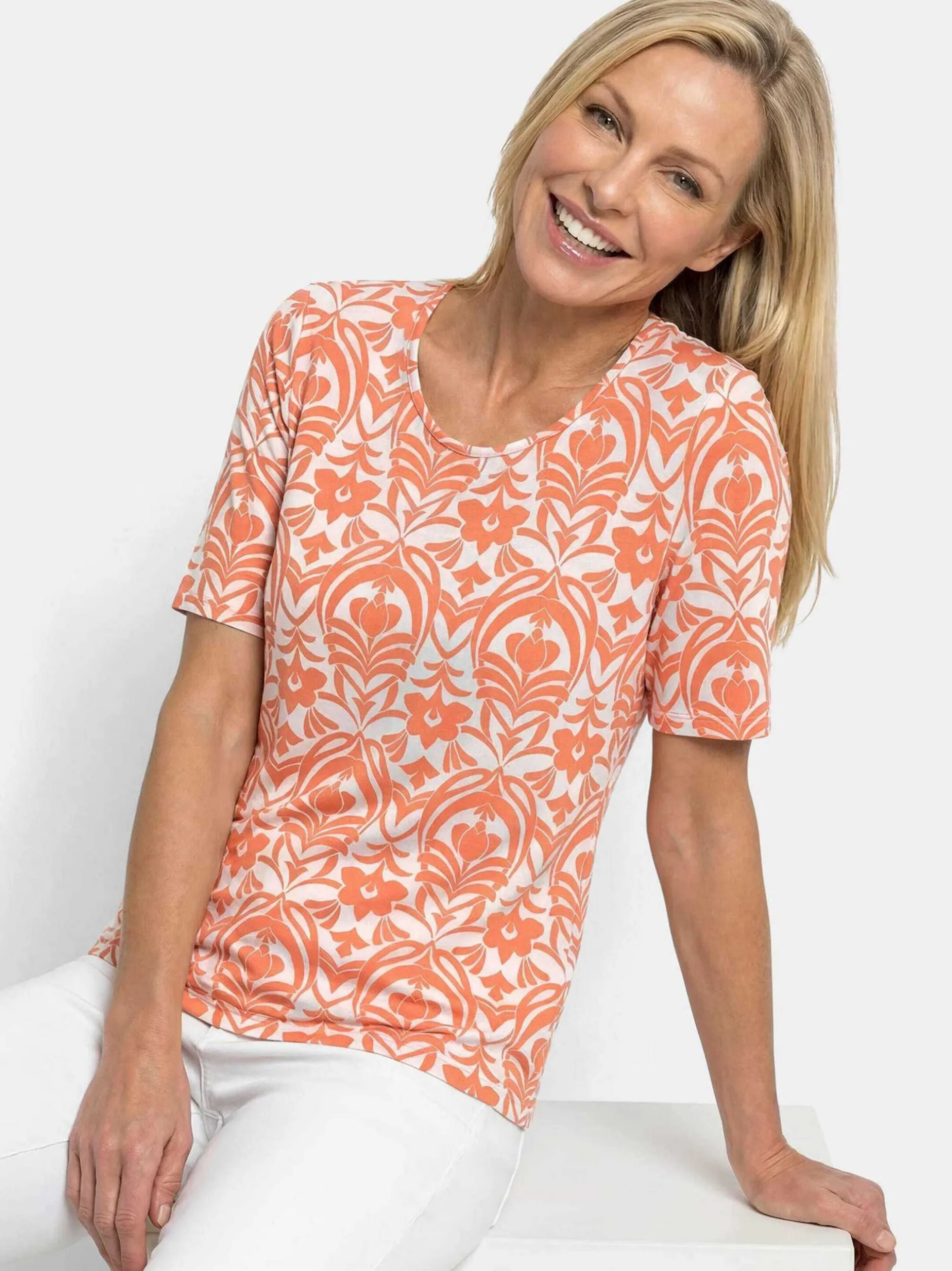 Goldner Damen Shirts - Kurzgröße in orange