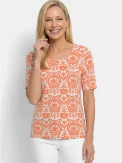 Goldner Damen Shirts - Kurzgröße in orange
