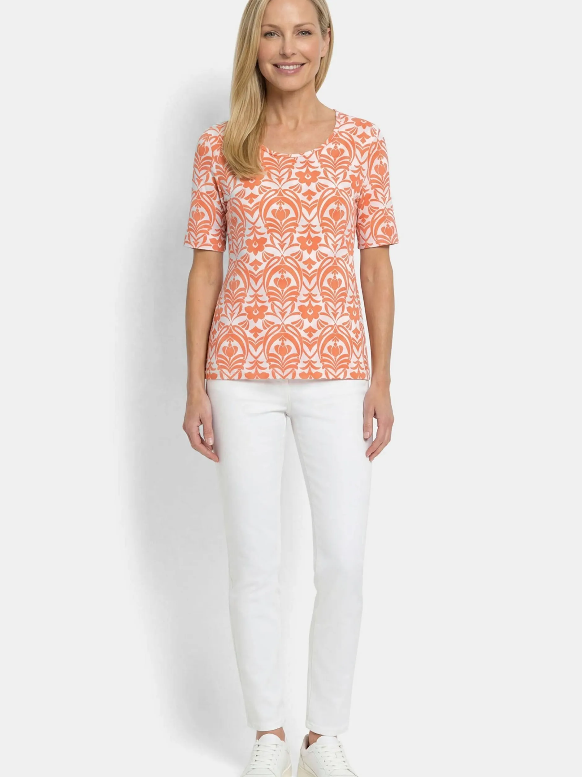 Goldner Damen Shirts - Kurzgröße in orange