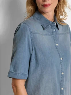 Goldner Damen Sommerkleider in blau