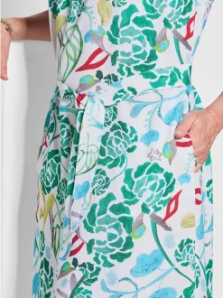 Goldner Damen Sommerkleider in grün