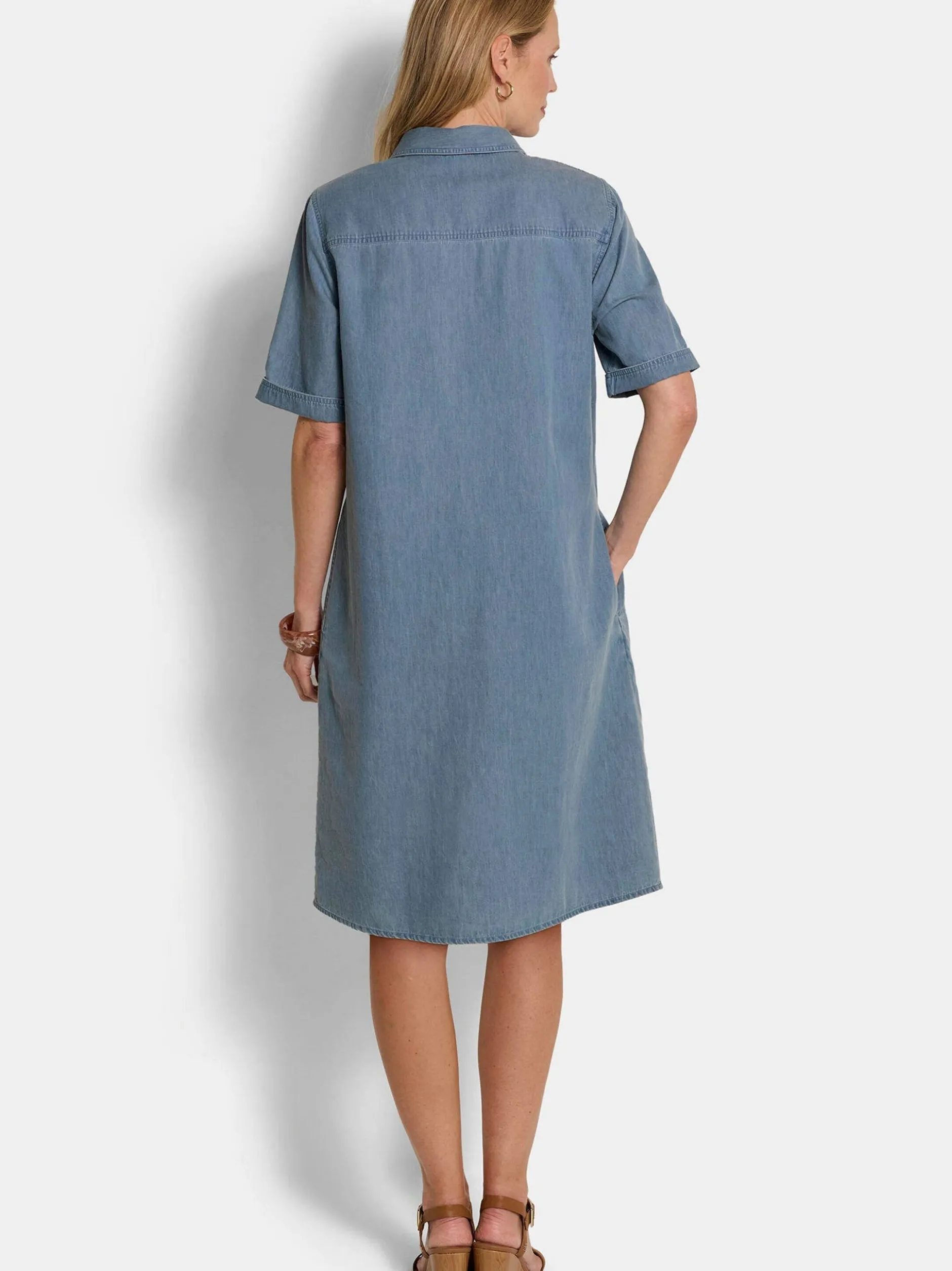 Goldner Damen Sommerkleider - Kurzgröße in blau