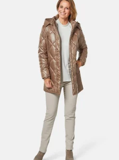 Goldner Damen Steppjacken in camel