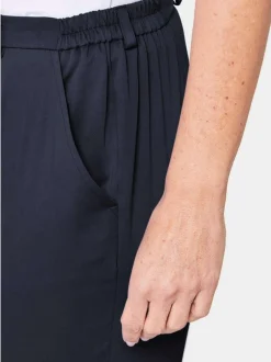 Goldner Damen Stoffhose in marine