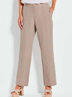 Goldner Damen Stoffhosen in beige